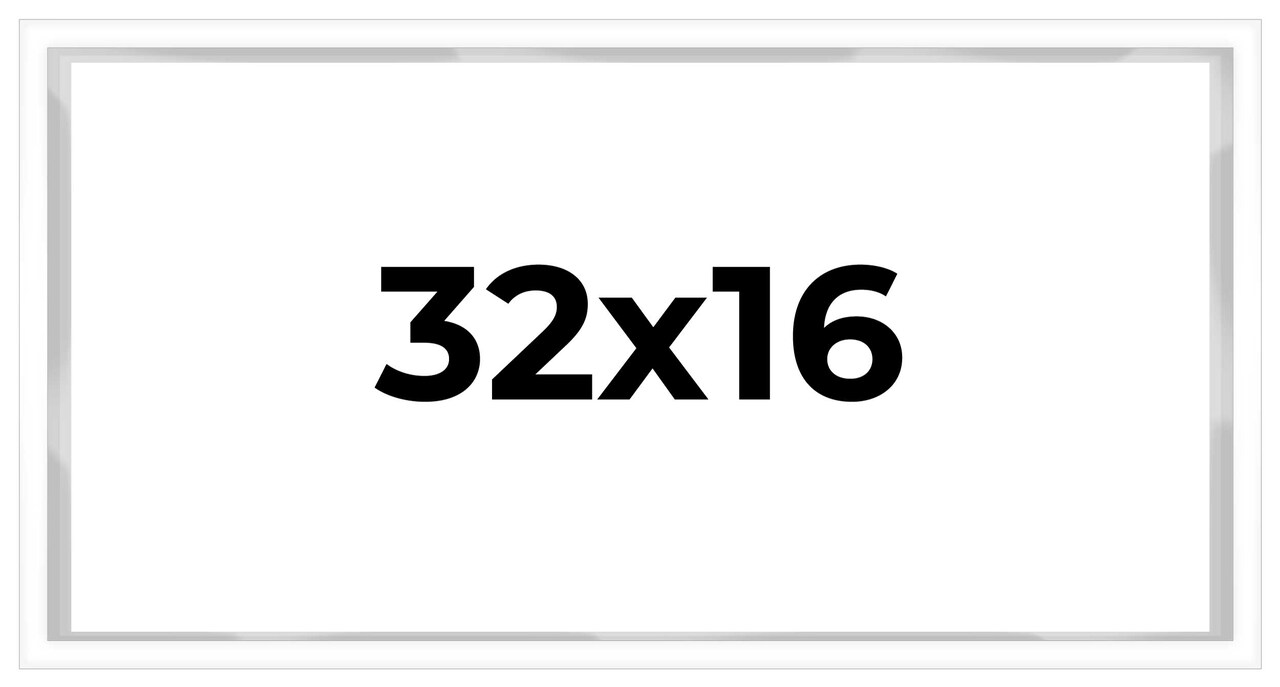 Panoramic Shadow Box 3/4" Depth White Picture Frame - UV Acrylic, Backing, Hanging Hardware